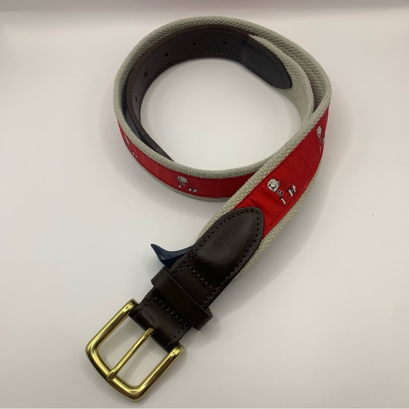 Vineyard Vines Accessories Vineyard Vines Belt Canvas Leather Red Bulldogs Women Sz